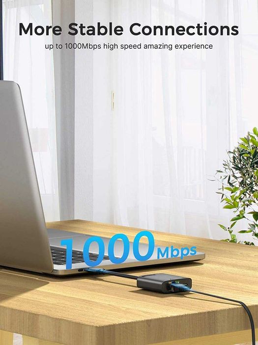 Lemorele TC35L Adapter USB-C - LAN ładowarka 100W