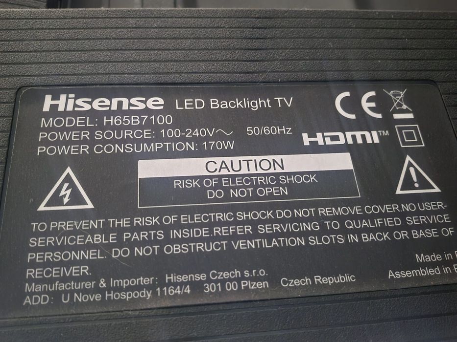 Televisão Hisense H65B7100