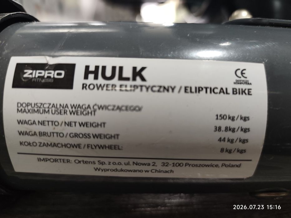 Orbitrek magnetyczny Zipro Hulk