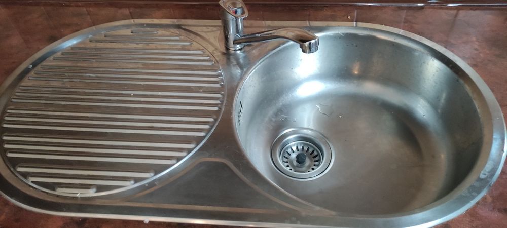 Zlewozmywak nierdzewny + bateria i syfon