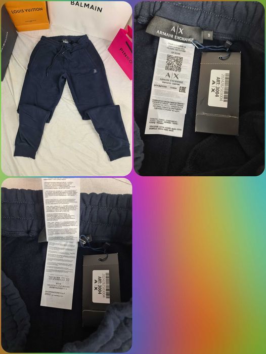 Spodenie dresowe  armani nowość maly znaczek outlet ax premium