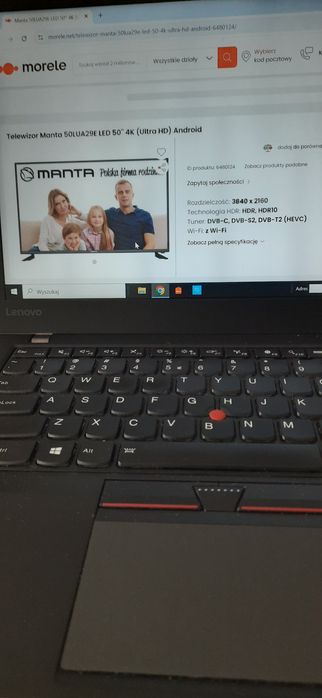 TV Manta led 50LUA29 UHD4k android matryca IPS dvbt-2