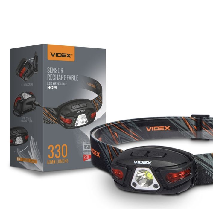 Налобний лiхтарик  VIDEX VLF-H015 330LM
