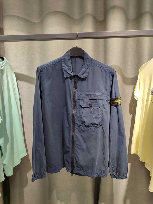 Сорочка STONE ISLAND Cold Dye Overshirt Marine Blue SI0102-MB