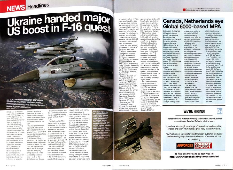 AirForces Monthly 07/23 Lotnictwo wojskowe militaria wojna