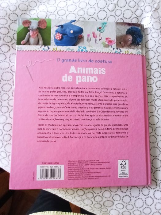 Livro de costura "animais de pano"