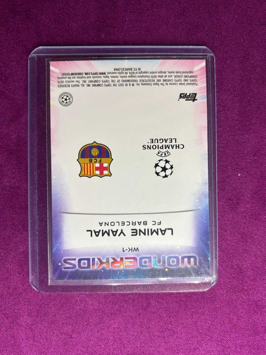 Lamine Yamal card Wonderkids Topps Chrome 2025