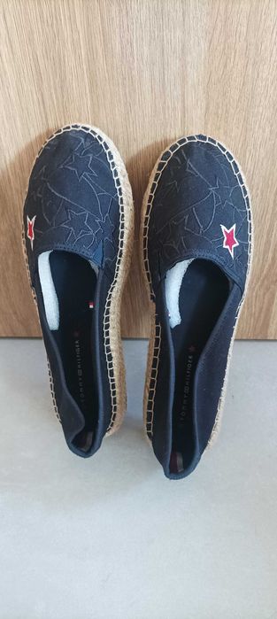 Espadryle czarne TOMMY HILFIGER rozm. 38 NOWE