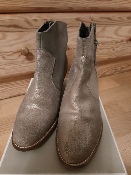 Kowbojki FACE ze skóry zamszowej