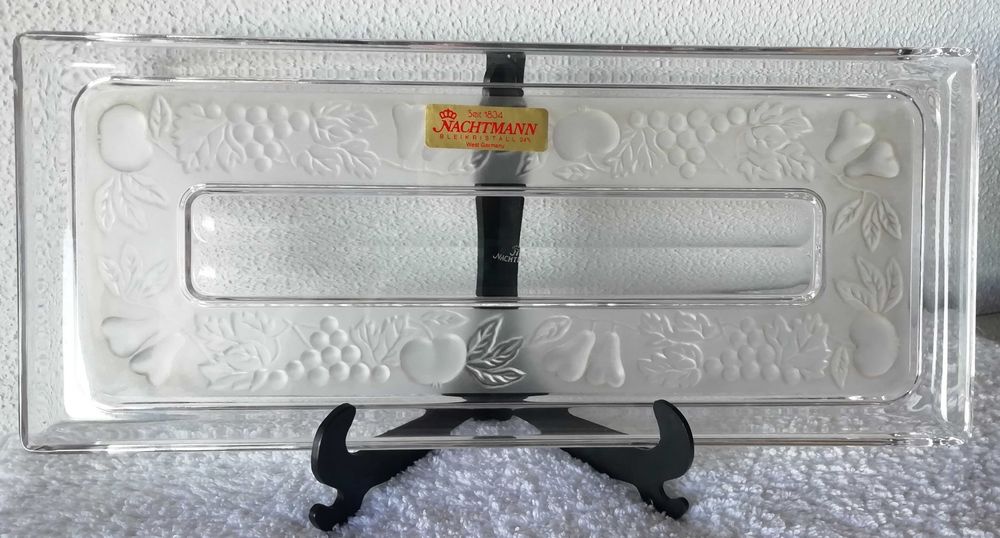 Vintage Serving Tray or Cake Stand in German Crystal by Nachtmann – New