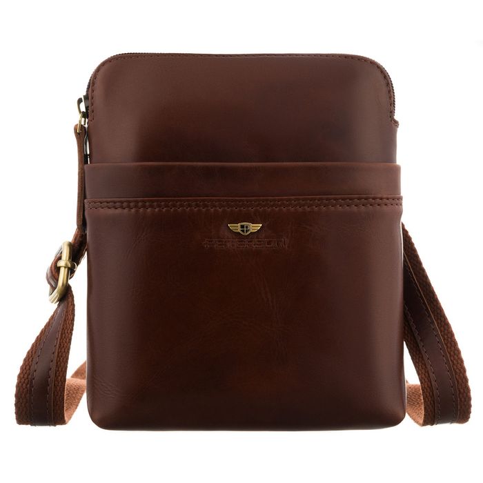 brązowa, praktyczna listonoszka męska ze skóry naturalnej