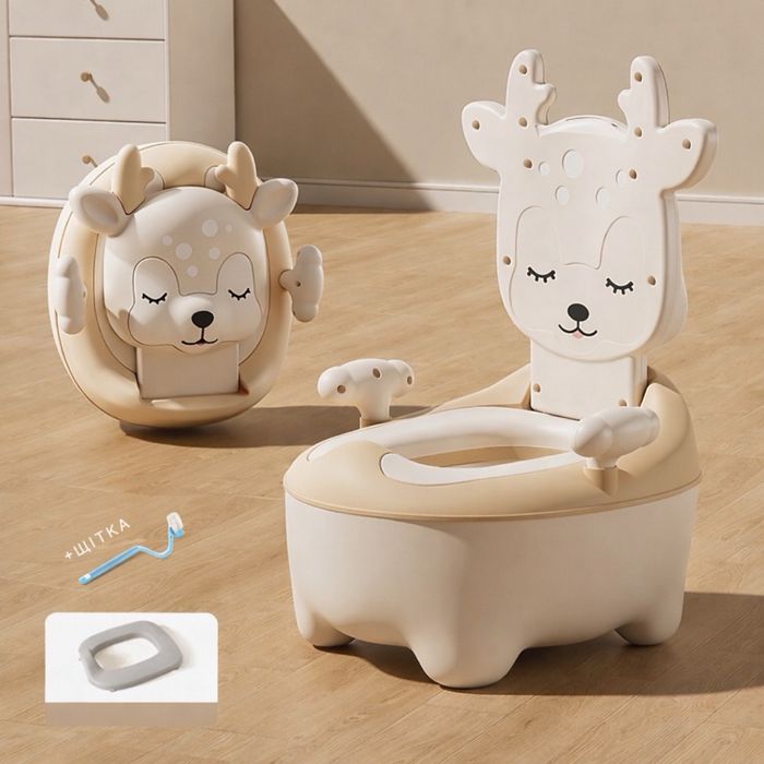 Дитячий горщик Оленя • мʼяке сидіння• туалет для дітей