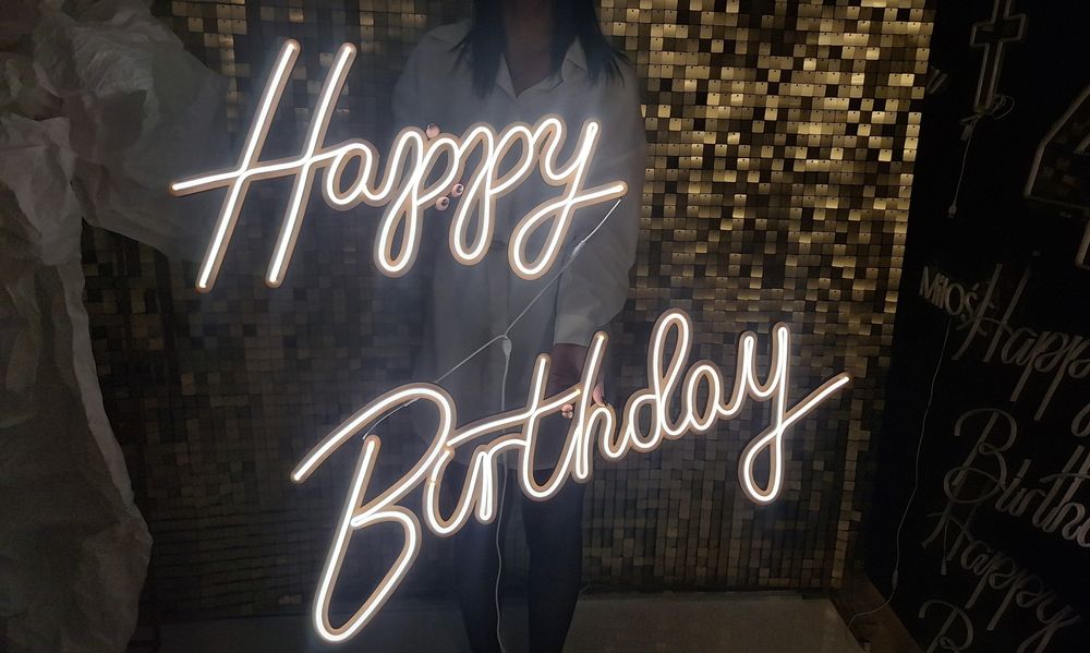 Duzy napis led Happy Birthday Urodziny