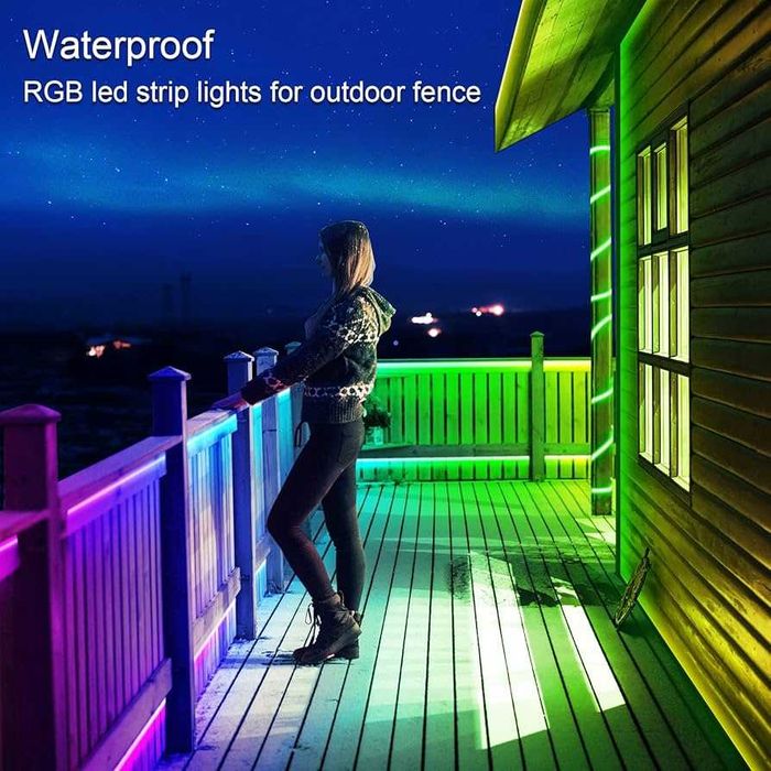 Wodoodporny Neon LED RGB AILBTON 18m – Kompletny Zestaw Zewnętrzny (App/Pilot)