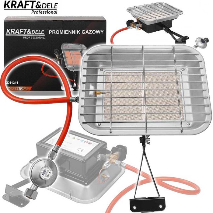 KRAFT&DELE Promiennik Gazowy Piecyk Grzejnik Regulacja 4,5kw KD11311