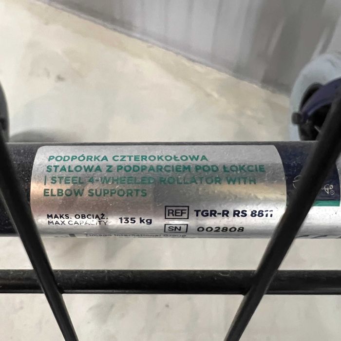 Chodzik stalowy z podłokietnikami do 135 kg LENA RS 8811 Timago