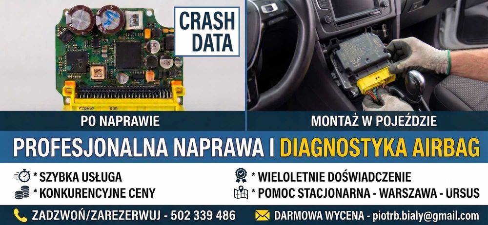 Naprawa Sterowników AIRBAG | Crash Data i Serwis Układów SRS