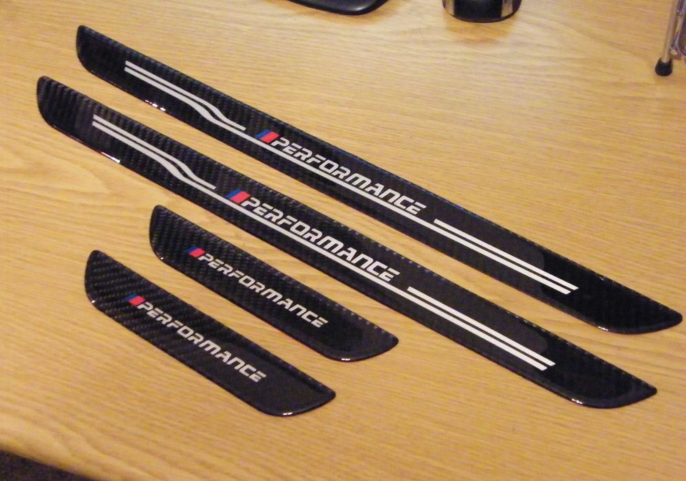 Soleiras portas BMW M PERFORMANCE | efeito carbono ou aço | NOVAS