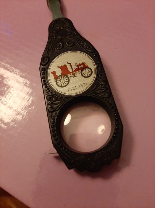 Abre Cartas/Faca de papel/Lupa/ Fita Métrica Vintage FIAT 1891