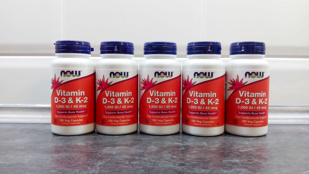 Now Foods, Vitamin D3+K2 (120 капс.), витамин D3 K2, вітамін D3 K2