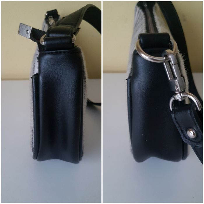 Torebka do ręki imitacja skóry zebry Cropp goth altrenativp