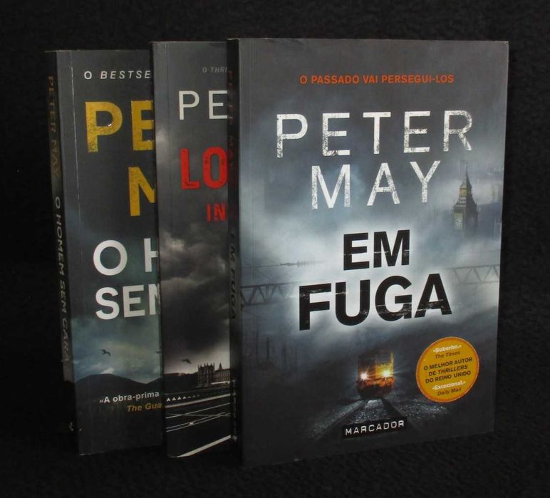 Livros de Peter May Em fuga Lockdown O Homem sem cara