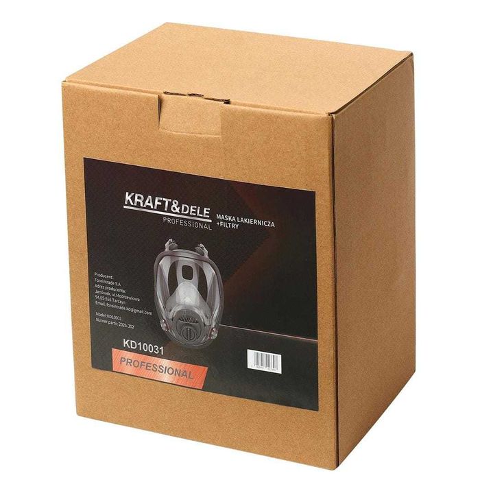 Maska pełnotwarzowa lakiernicza rozmiar M ochrona oczu, nosa i ust