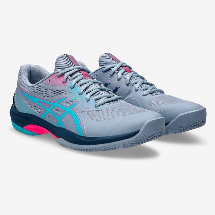 Calçado de padel homem - Asics gel game FF Cinza Azul Rosa