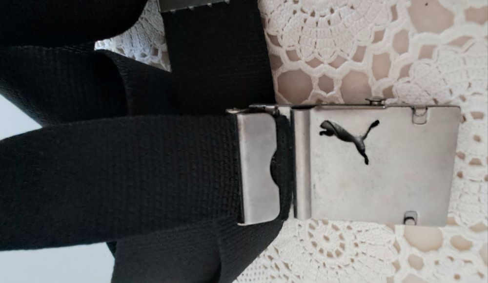 Cinto Puma, preto, algodão 110cm