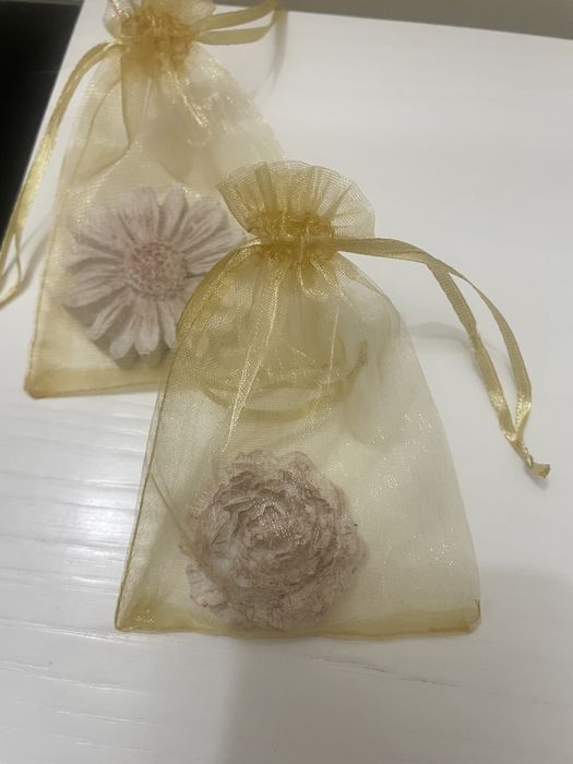 Lembranças cera soja e gesso