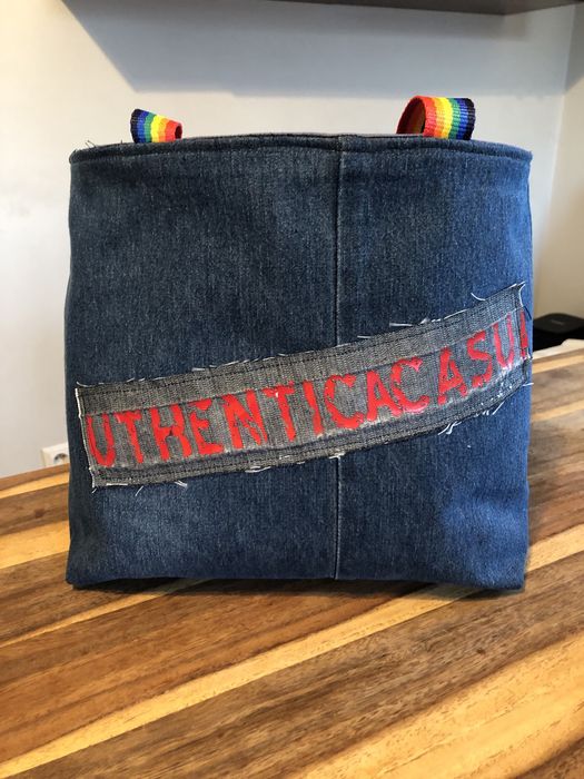 Piękna torebka jeansowa rękodzieło handmade