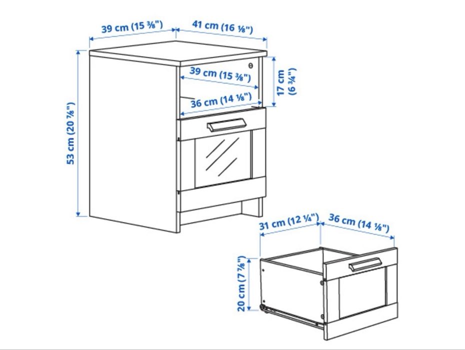 Szafka nocna BRIMNES