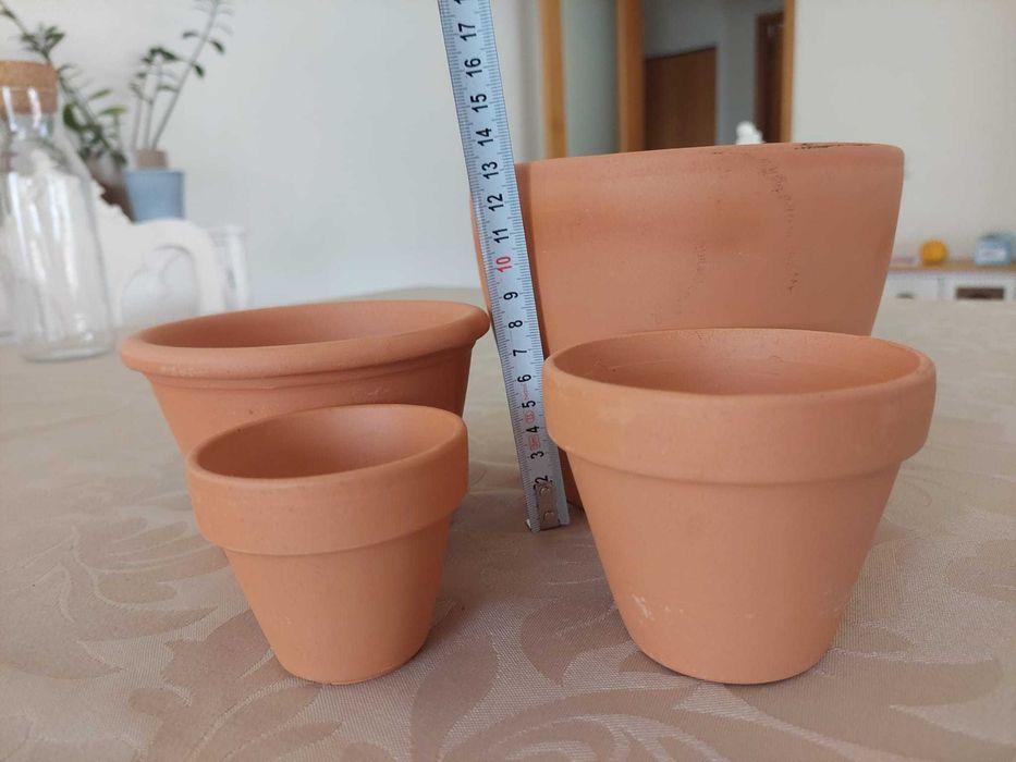 Conjunto vasos de barro (4 vasos)
