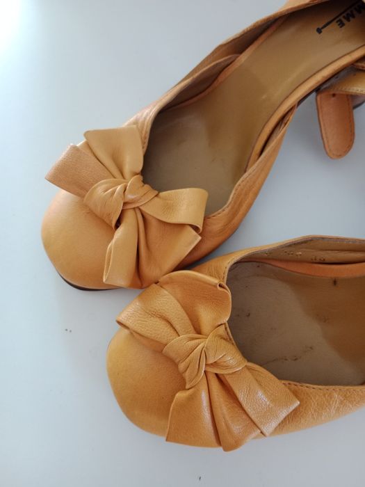 Buty na obcasie skóra naturalna