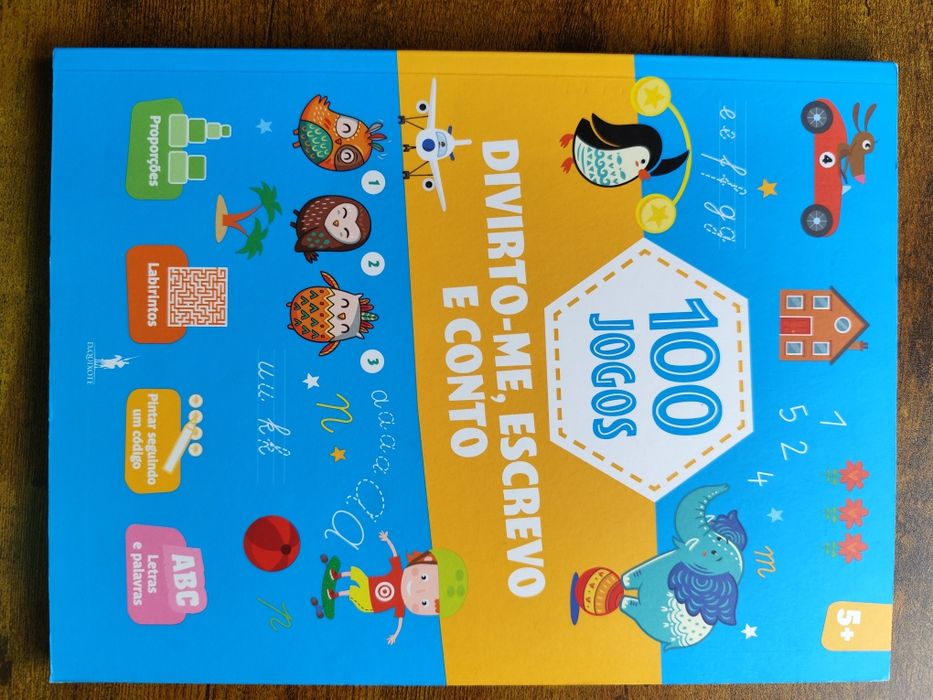 Livro de atividades novo "100 Jogos - Divirto-me, Escrevo e Conto"