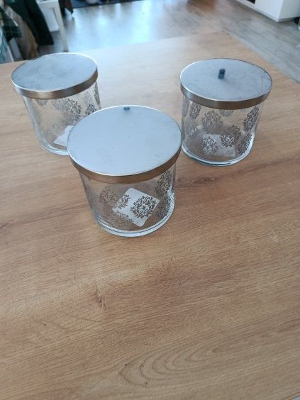 Pojemniki szklane PEPCO +karafka IKEA+słoik zakręcany