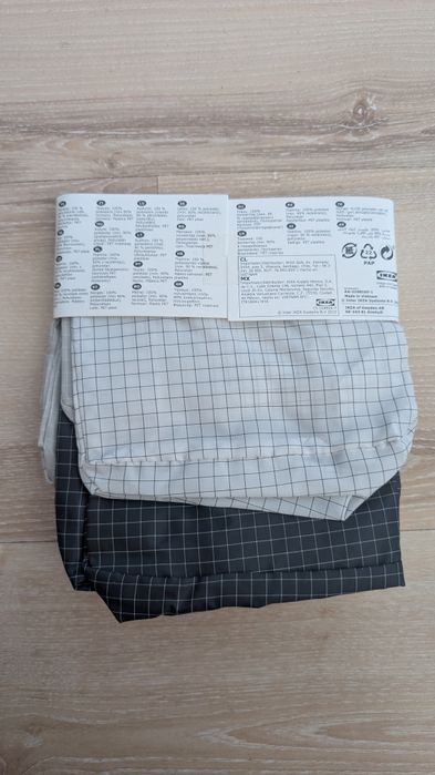 Worki na ubrania kpl. 3 szt., kratka/szary czarny