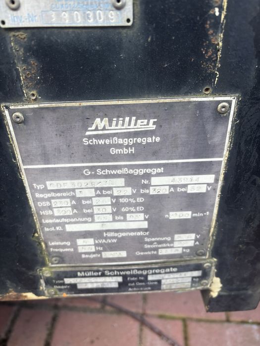 Agregat spawalniczy  Miiller Deutz F3 1211