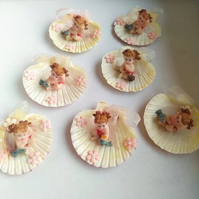 Conchinha batizado com menina