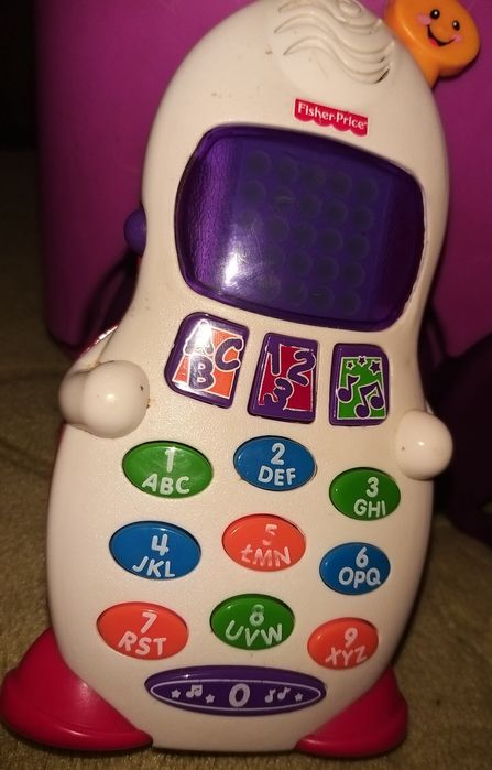 Fisher Price uczona słuchaweczka telefon zabawka interaktyw edukacyjna