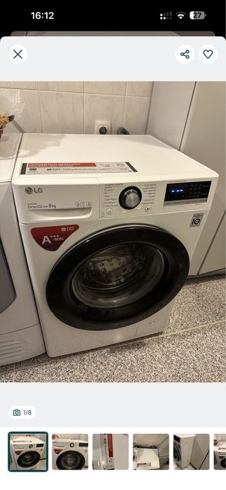 Máquina lavar roupa 8 kgs LG impecável