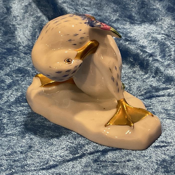 Pato vista alegre porcelana com pintura manual 11 cm