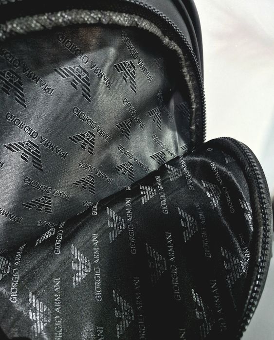 Meski damski plecak Ea7 nowy eco skóra czarny logowany pojemny duzy