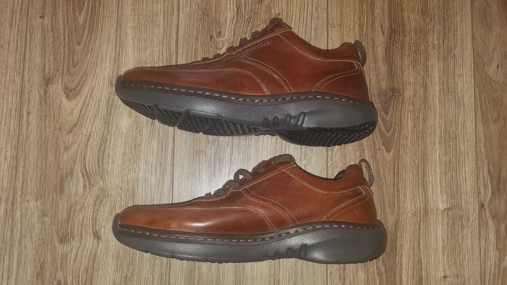 Buty CLARKS Pro Lace 42/43 27.5cm Skórzane półbuty solidne powystawowe