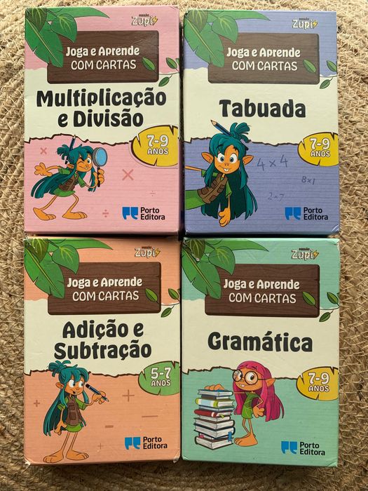 Conjunto de 4 Joga e Aprende com Cartas. - Porto Editora