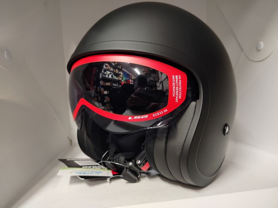 Kask LS2 OF599, otwarty z okularem na motocykl, skuter SPITFIRE, sklep