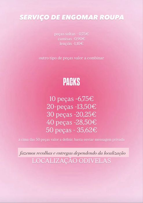 Serviço de Engomadaria