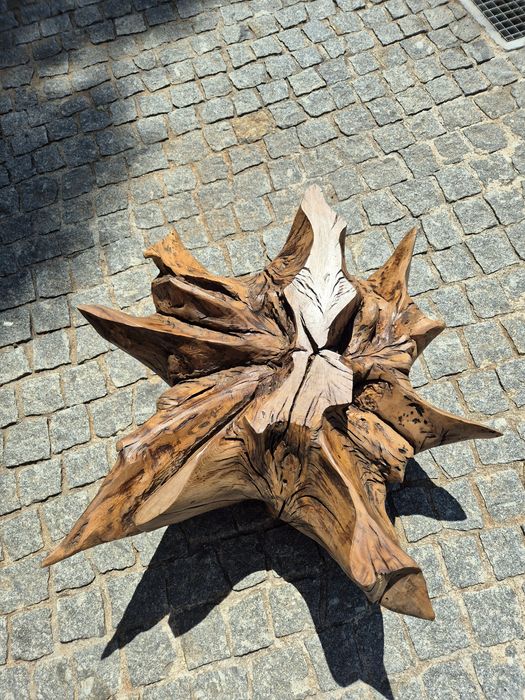Base para Mesa em Madeira Natural | Pronta para Tampo de Vidro