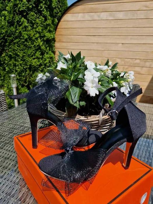 Luxury Jimmy| sandały | kokardy | black | 38