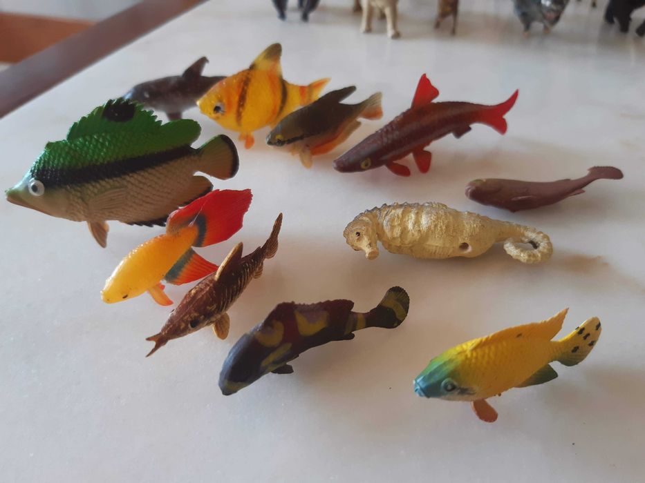 Conjunto 36 animais e 11 peixes, JUA, anos 1970